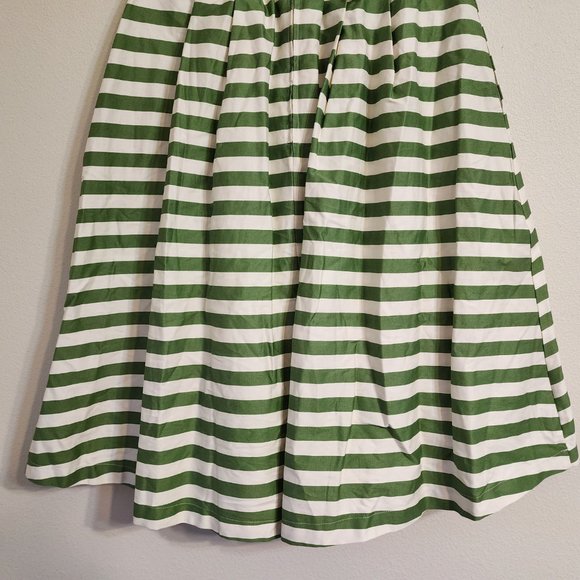 Modcloth Women Skirt A Line Pleated,M, Striped Strech, Zip, Hook Loop, Classic - Picture 10 of 15